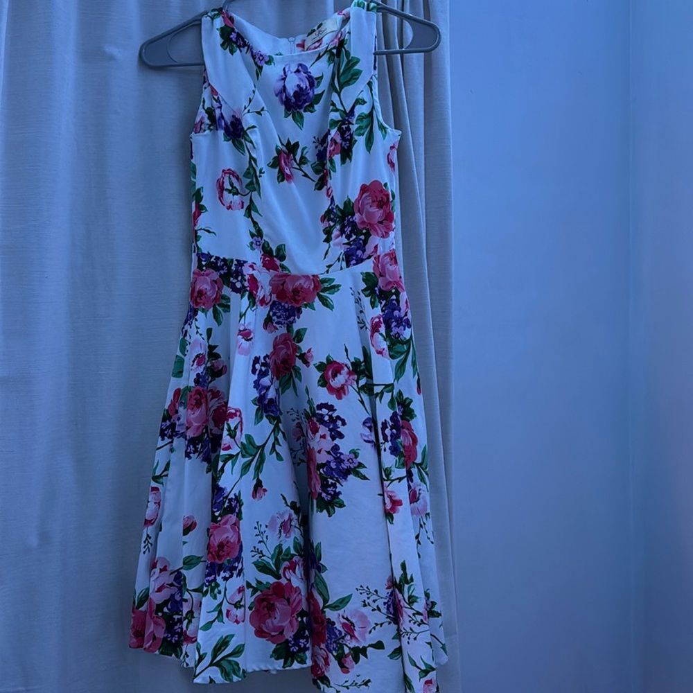White floral dress
